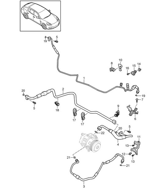 Diagram 813-027 Porsche 958 Cayenne Turbo V8 4.8L 汽油 500HP 2010-17  车身