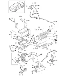 Starter / Alternator / Battery / Power distributor Panamera 970 (G1) 2010-16