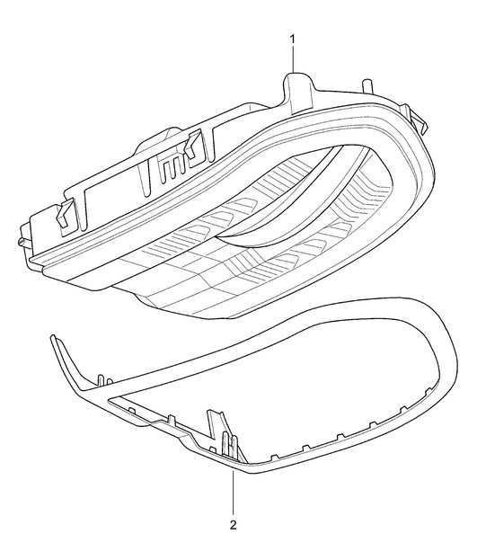 Console / Toit (voir manuel d'atelier) (PR:193, version Japon) Panamera 970 (G1) 2010-16