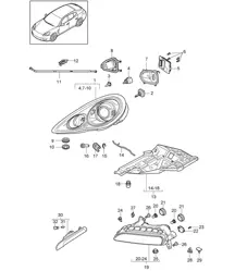 大灯 XENON / 转向信号重复器 / 雾灯 Panamera 970 (G1) 2010-16