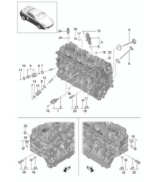Diagram 103-005 Porsche Cayman 987C/981C (2005-2016) Engine