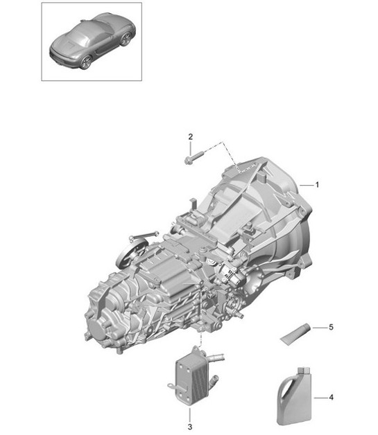 Diagram 302-000 Porsche Cayman 987C/981C (2005-2016) Transmission