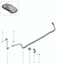 Anti-roll bar 981 Boxster / Boxster S 2012-16