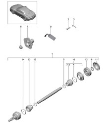 Drive shaft / Wheel hub 981 Boxster / Boxster S 2012-16