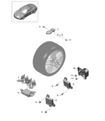 Tyre pressure control system 981 Boxster / Boxster S 2012-16