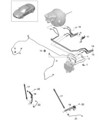 Tuberías de freno / Parte delantera 981 Boxster / Boxster S 2012-16