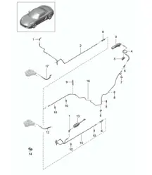 Clutch actuation / Clutch master cylinder / Clutch slave cylinder / Lines 981 Boxster / Boxster S 2012-16