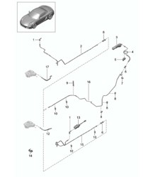Clutch actuation / Clutch master cylinder / Clutch slave cylinder / Lines 981 Boxster / Boxster S 2012-16