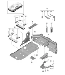 Floor - center - 981 Boxster / Boxster S 2012-16
