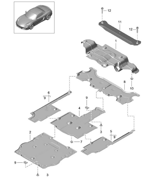 Garniture / dessous de caisse 981 Boxster / Boxster S 2012-16