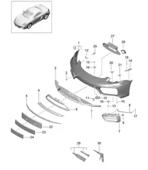 Front bumper (PR:011, GTS model) 981 Boxster GTS 2012-16