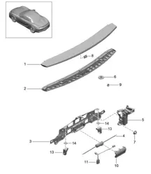 Rear spoiler 981 Boxster / Boxster S 2012-16