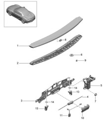 Rear spoiler 981 Boxster / Boxster S 2012-16