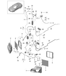 Circuito frigorífico - DELANTERO - 981 Boxster / Boxster S 2012-16