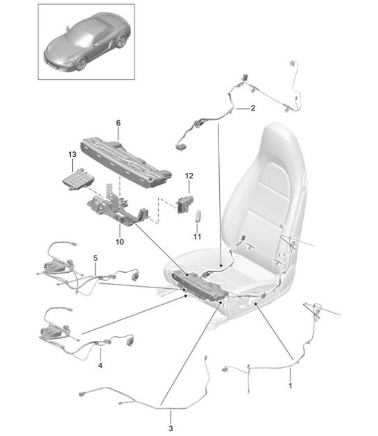 Diagram 817-025 Porsche 996 (911) (1997-2005) Body