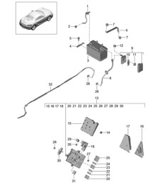 Batterie / Stromverteiler 981 Boxster / Boxster S 2012-16