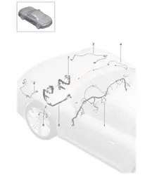 Cablaggi cruscotto/Rivestimento/Copertura/Sterzo/Asse anteriore 981 Boxster/Boxster S 2012-16