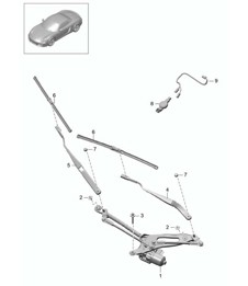 Scheibenwischanlage, kompl<BR> Regensensor 981 Boxster / Boxster S 2012-16