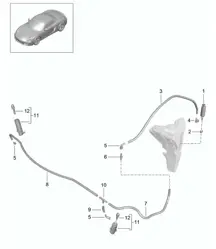 Impianto lavafari (PR:288) 981 Boxster / Boxster S 2012-16