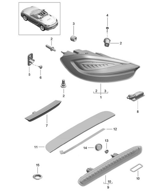 Diagram 905-005 Porsche 996 C4 3.4L 1997-08/01 电子设备