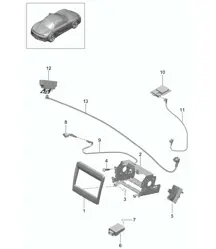 Preparazione/Sistema di navigazione - Giappone, PR:675 - 981 Boxster / Boxster S 2012-16