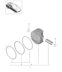 Piston 981C Cayman / Cayman S 2014-16