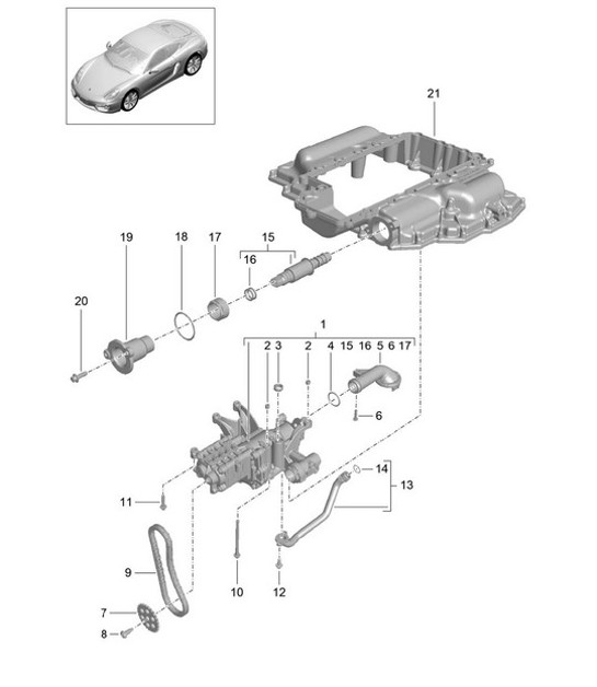 Diagram 104-000 Porsche Cayenne S/GTS 4.8L 2007>> Motor