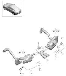 Sportauspuffanlage (PR:XLF) 981C Cayman / Cayman S 2014-16