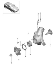 Support de roue / Moyeu de roue 981C Cayman / Cayman S 2014-16