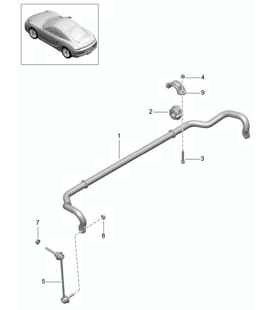 Stabilisatorstang 981C Cayman / Cayman S 2014-16