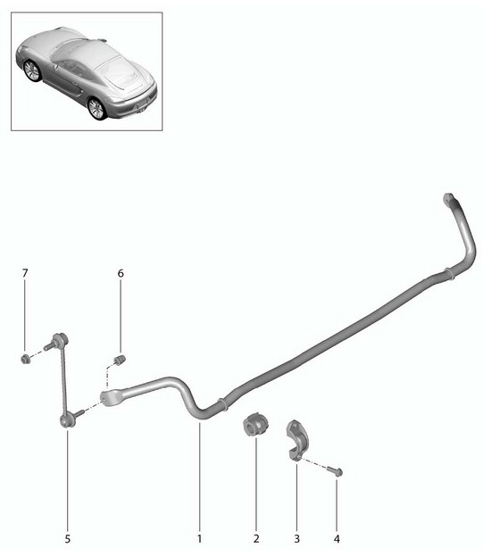 Stabilisatorstang 981C Cayman / Cayman S 2014-16
