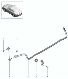 Anti-roll bar 981C Cayman / Cayman S 2014-16