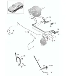 Conduites de frein / Face avant 981C Cayman / Cayman S 2014-16