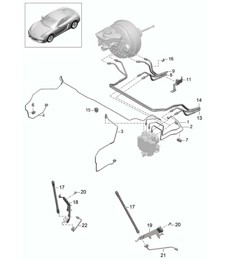 Brake lines / Front end 981C Cayman / Cayman S 2014-16