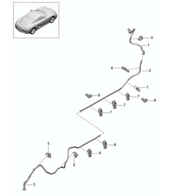 Diagram 604-015 Porsche Cayman 987C/981C（2005-2016 年） 车轮、制动器