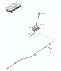 selector lever - PDK - (PR:250) 981C Cayman / Cayman S 2014-16