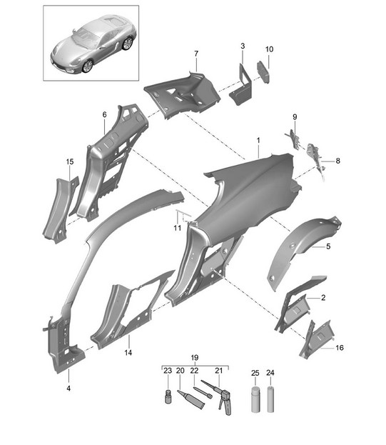 Side part 981C Cayman / Cayman S 2014-16