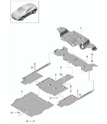 Bekleding / onderkant 981C Cayman / Cayman S 2014-16