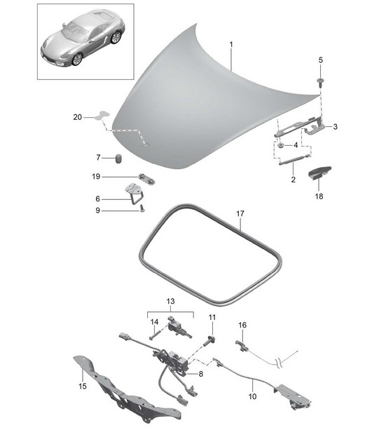 Cache - AVANT - 981C Cayman / Cayman S 2014-16