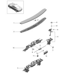 Spoiler arrière 981C Cayman / Cayman S 2014-16
