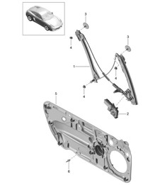 Window regulator 981C Cayman / Cayman S 2014-16