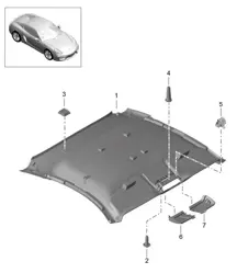Moldura de techo 981C Cayman / Cayman S 2014-16