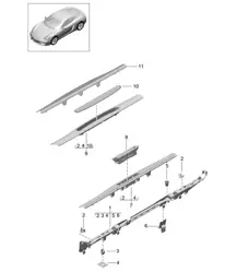 Rivestimento/davanzale 981C Cayman/Cayman S 2014-16
