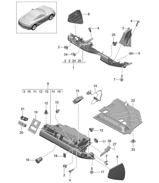 Diagram 809-010 Porsche 911 & 912 (1965-1989) Body