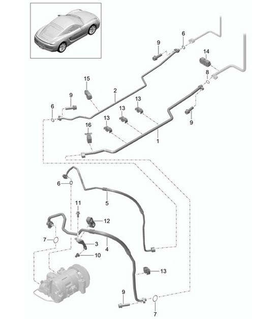 Diagram 813-025 Porsche 996 C4S 3.6L 09/01-2005 Karosserie