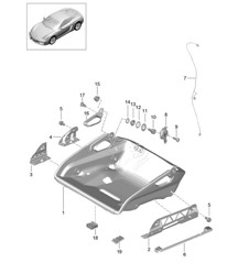 Kuipstoel / Inklapbaar / Zitframe / Accessoires 981C Cayman / Cayman S 2014-16