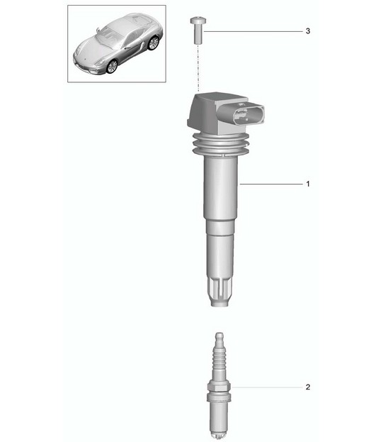 Ignition system 981C Cayman  / Cayman S 2014-16