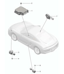 Control unit / Sensor / Airbag 981C Cayman / Cayman 2014-16