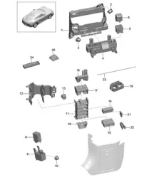 Central electrics / Dashboard 981C Cayman / Cayman 2014-16