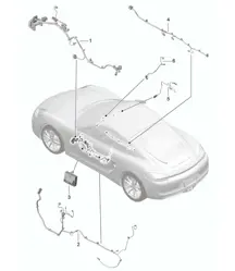 Kabelbäume / Türen / Mittelkonsole / Handschuhfach / Steuergeräte / Türen / Stoppuhr 981C Cayman / Cayman S 2014-16